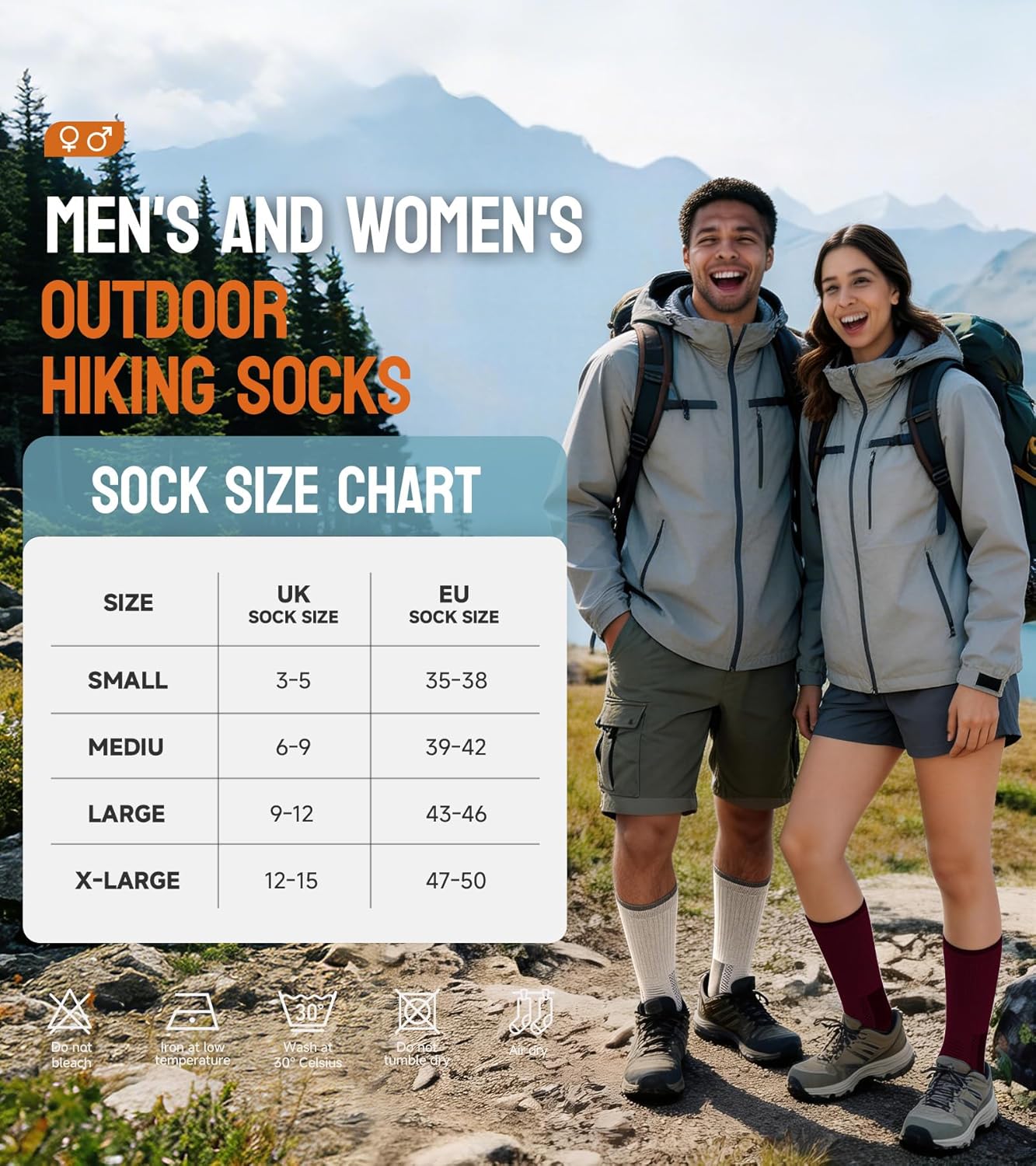 Thumbnail 6 de TANSTC Merino Wool Hiking Socks for Men & Women (Thick Cushioned, Anti-Blister, Breathable) – 3 Pairs