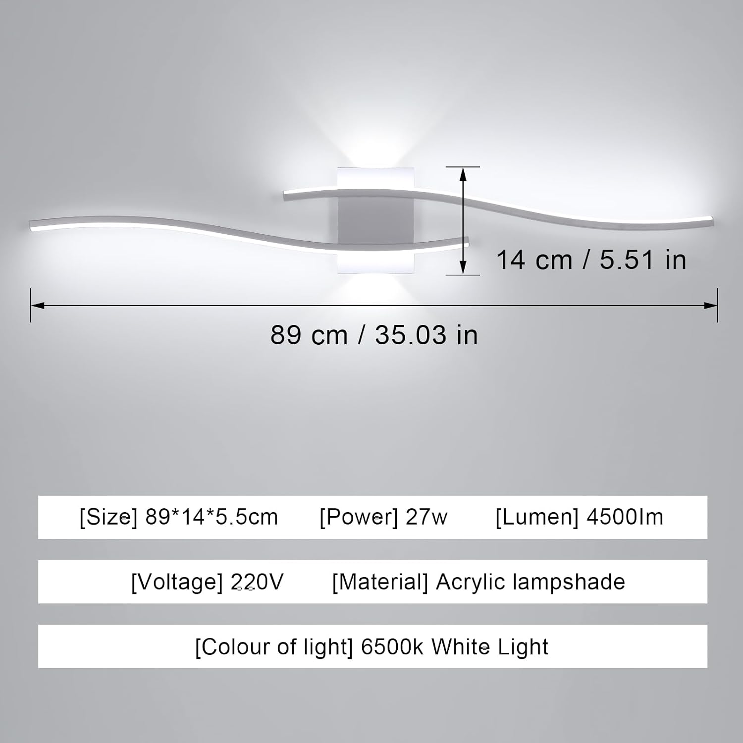 Detalle 2 de Comely Comely Applique LED 27W 6500K