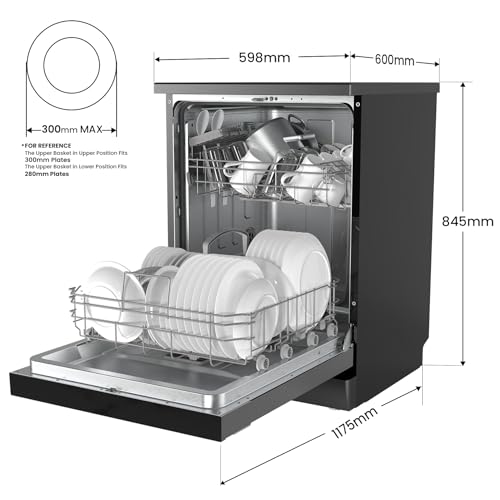 Detalle de COMFEE' Full Size Freestanding Dishwasher (14 Place Settings) in Black