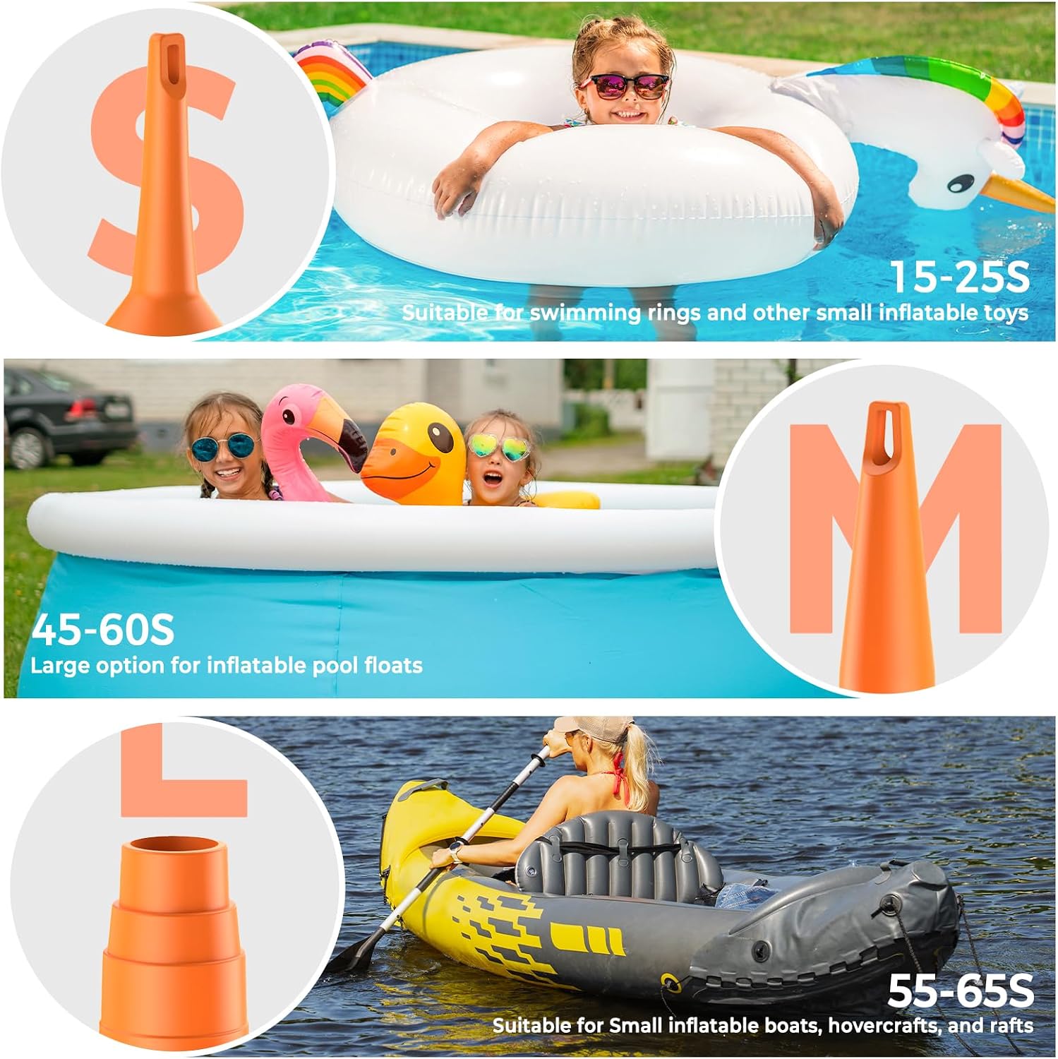 Detalle de Electric Air Pump Portable Rechargeable: 4000mAh 50W Fast Inflating Mini Pump for Inflatable Beds, Pools and More