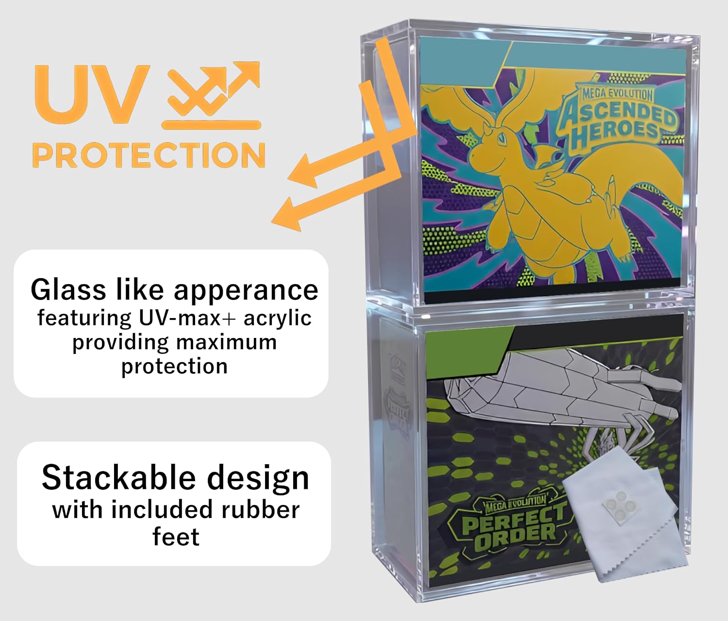 Detalle de Vaulted Vortex 8mm Thick Acrylic Display Case for Pokemon ETB Elite Trainer Boxes