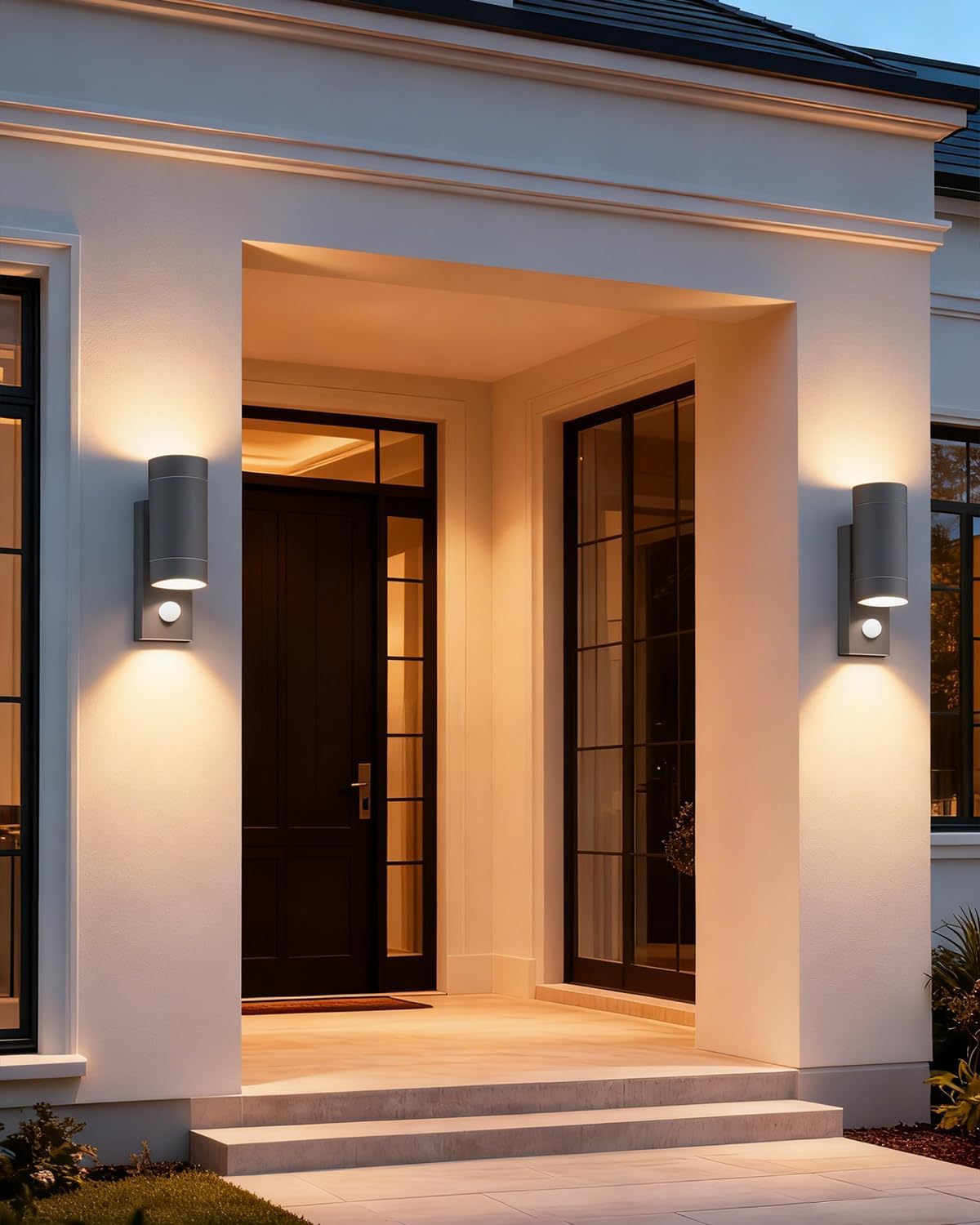 Thumbnail 6 de PIR Outdoor Wall Lights IP65 Up and Down with Motion Sensor, Anthracite (Mains Powered, GU10) – 1 Pack