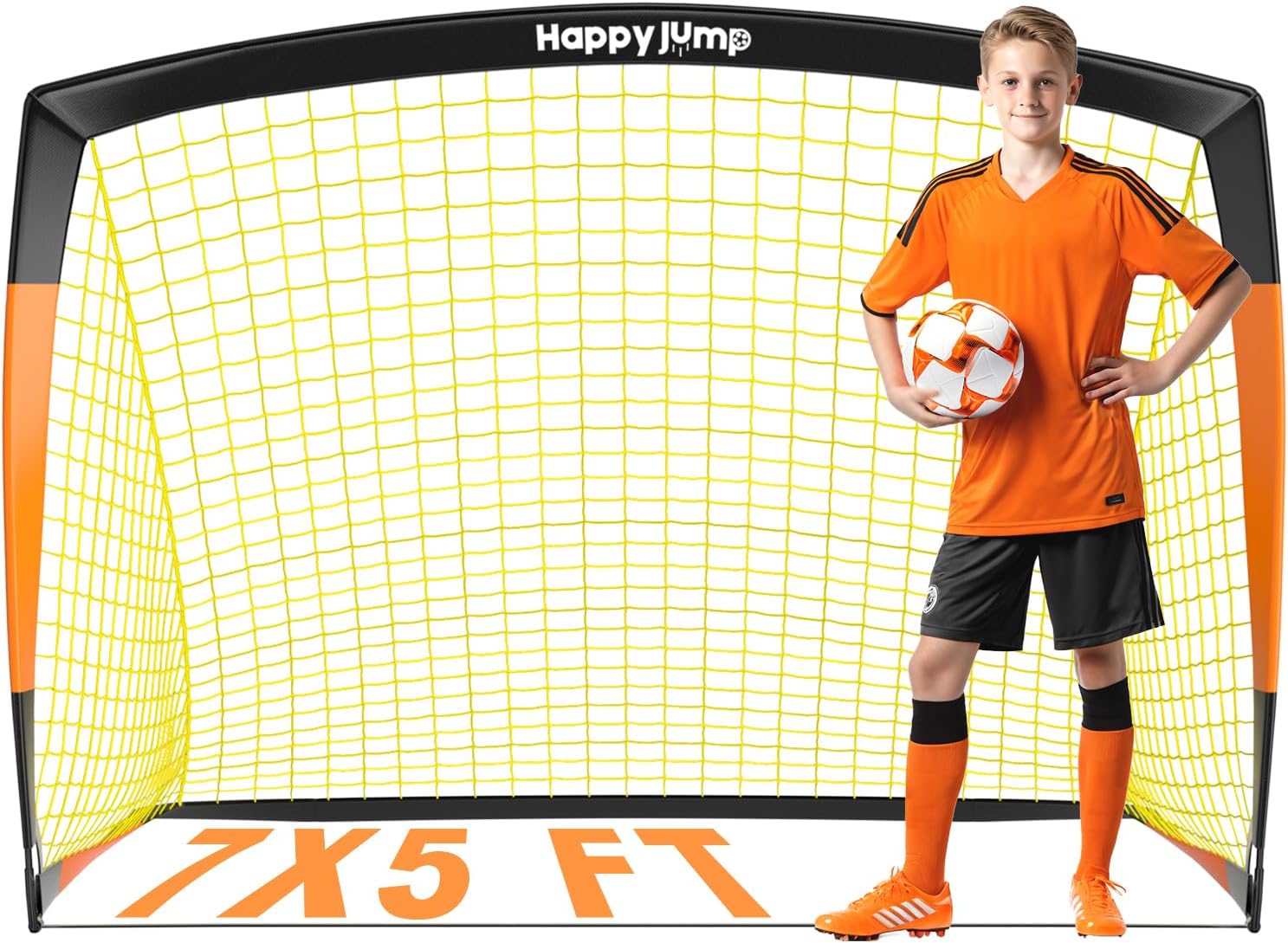 Detalle de Happy Jump But de Football Pop-Up Pliable – 1 ou 2 buts, 213 x 152 cm