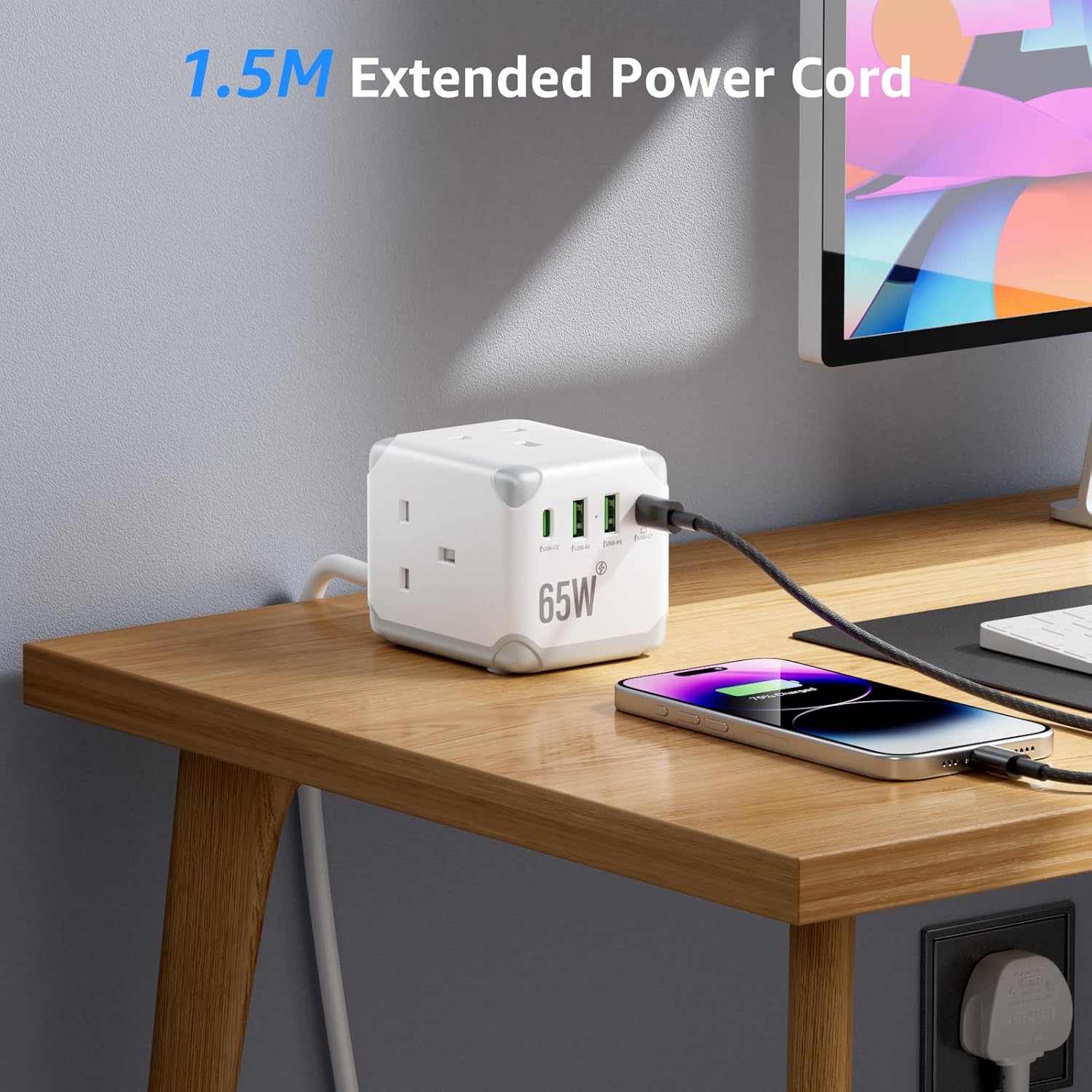 Thumbnail 6 de Cube Extension Lead with USB C PD65W