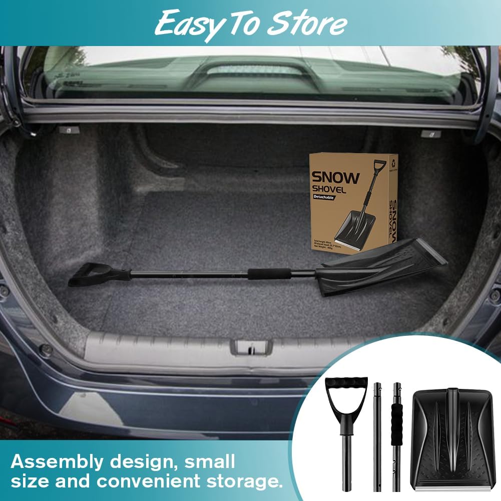 Thumbnail 2 de UMUACCAN 4-in-1 Foldable Snow Shovel with Ice Scraper