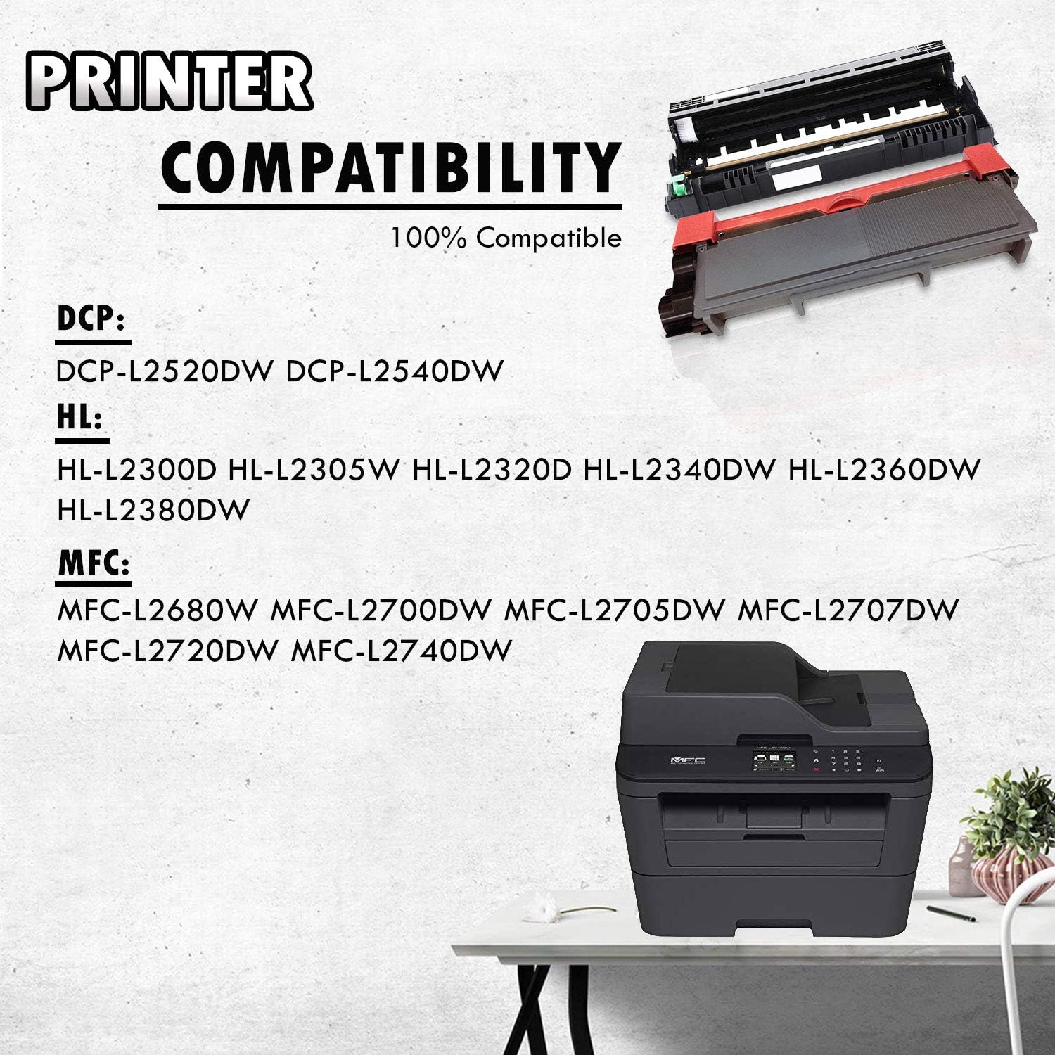 Thumbnail 4 de Inkfirst 3-Pack DR630 TN660 Compatible Toner and Drum Set, Black