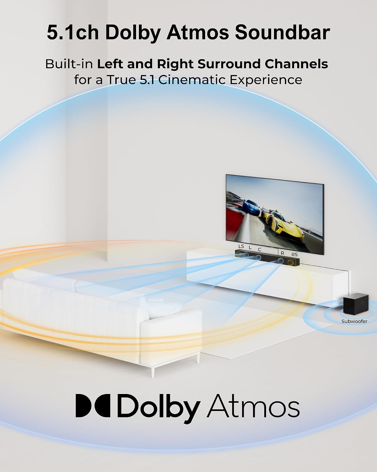 Detalle de ULTIMEA Poseidon M60 Boom 340W 5.1ch soundbar