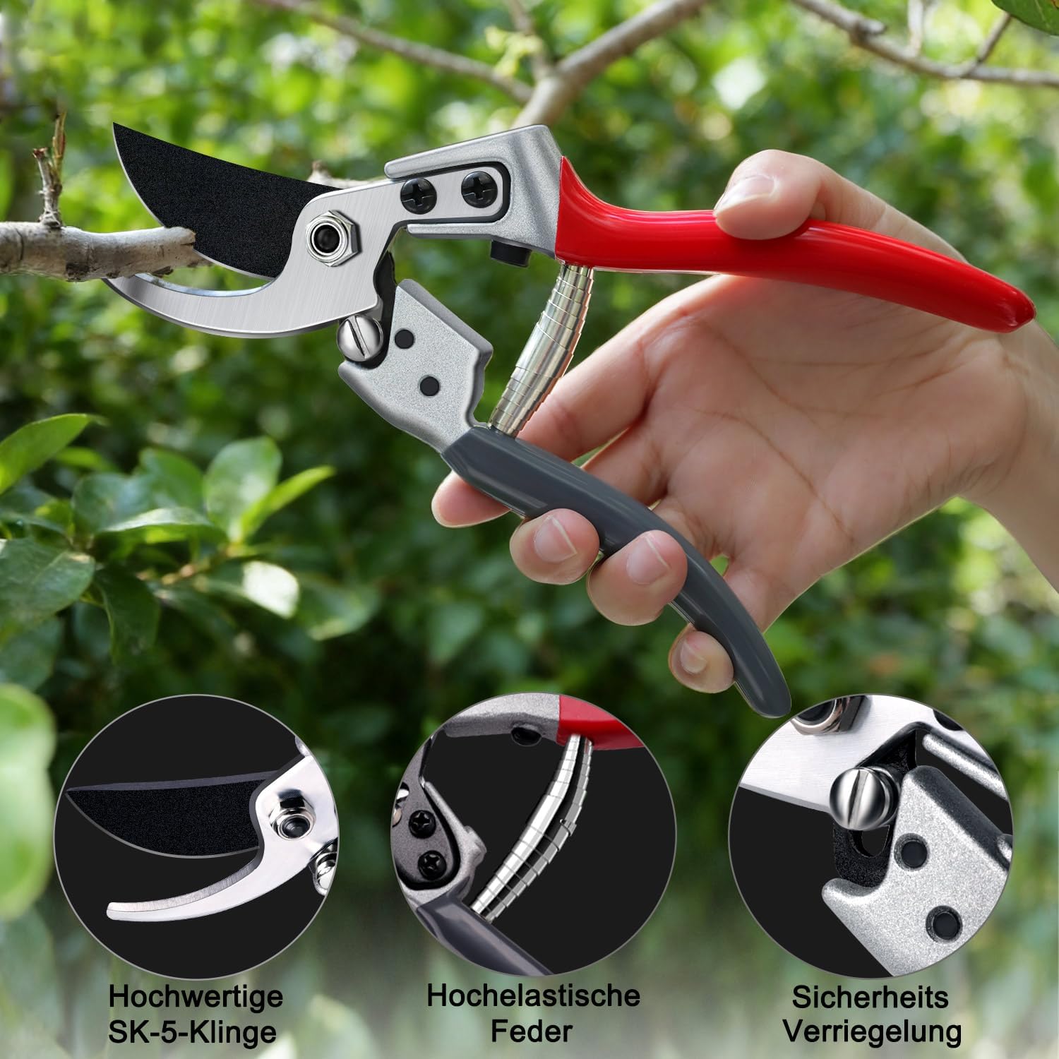 Thumbnail 4 de Kynup Cesoie da Giardino Professionali con Lama SK-5, Impugnatura Ergonomica e Protezione Anti-Ruggine