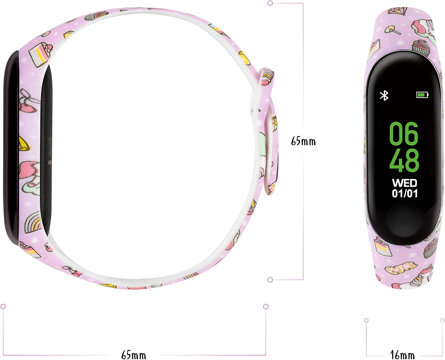 Detalle 2 de Tikkers TKS01 Pink Unicorn fitness tracker watch