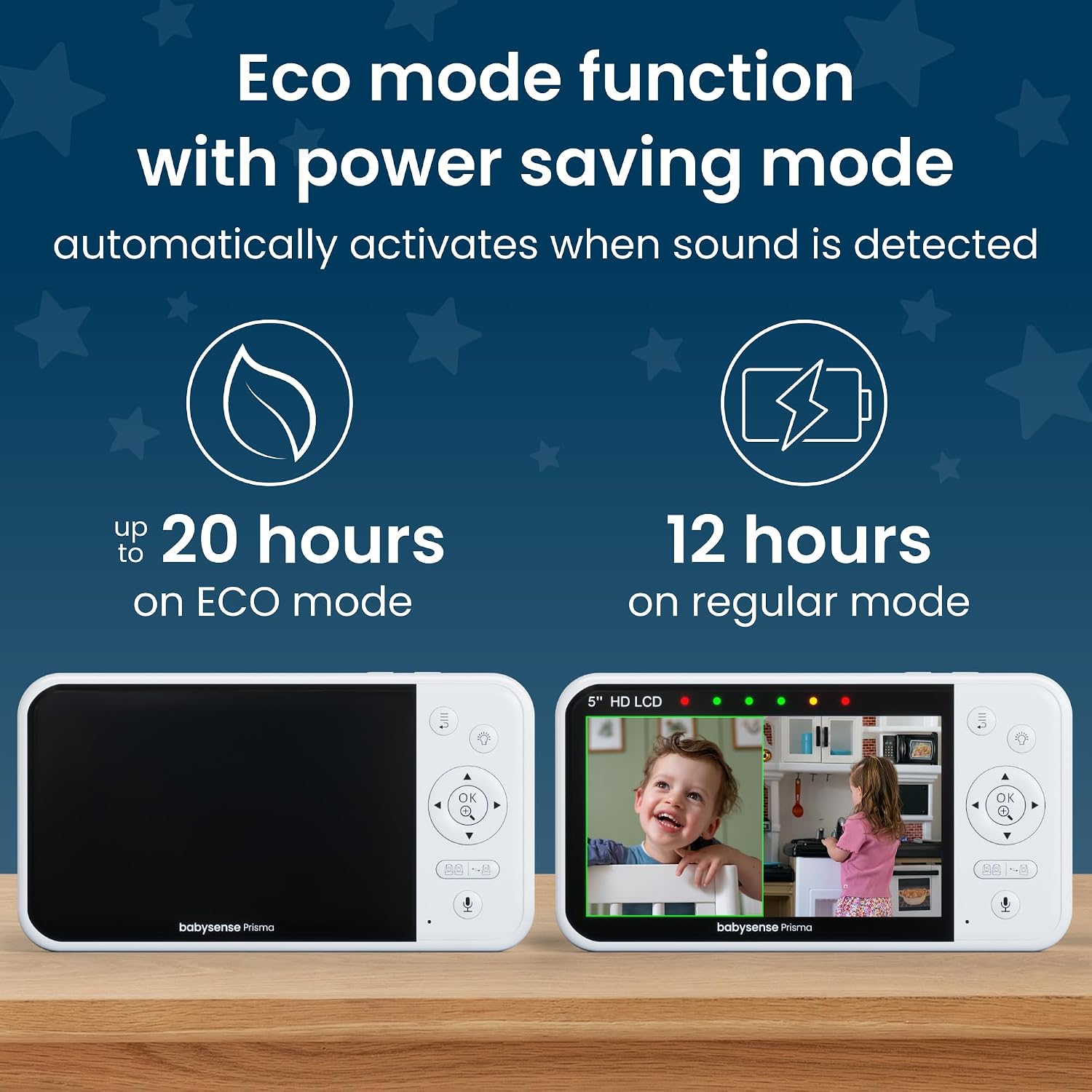 Thumbnail 4 de Babysense Prisma 5” HD Baby Monitor with 2 Cameras