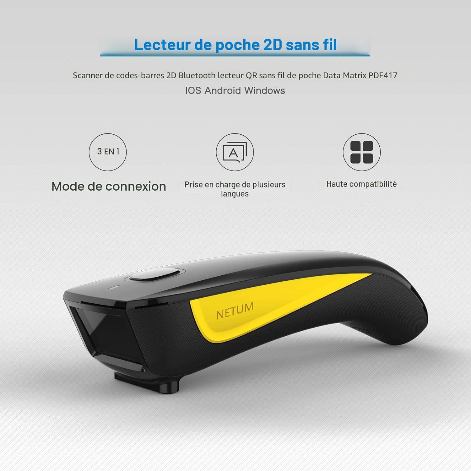 Thumbnail 1 de NETUM C750 scanner 2D 1200 mAh