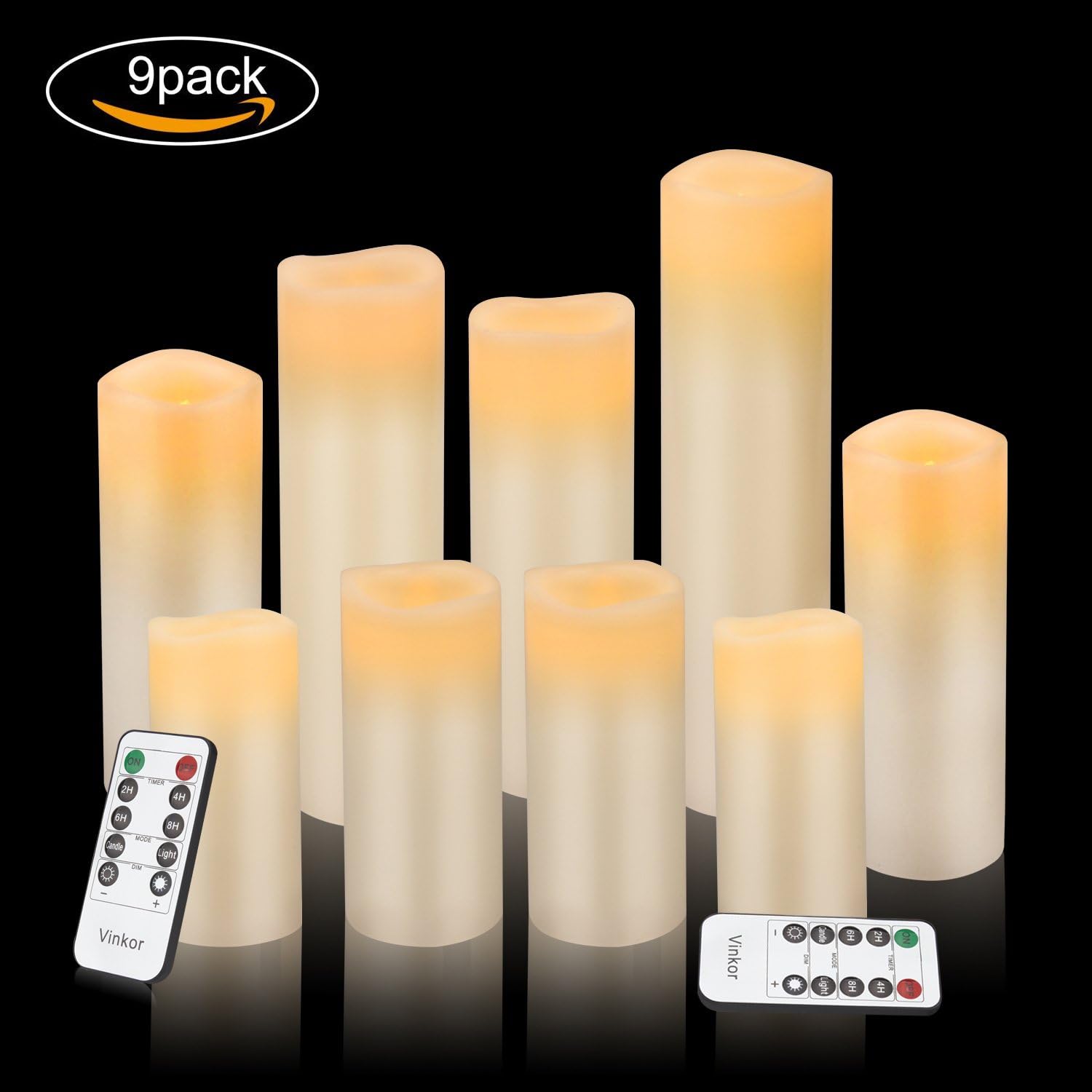 Thumbnail 1 de Vinkor Flameless Candles 24-Hour Timer 🕯