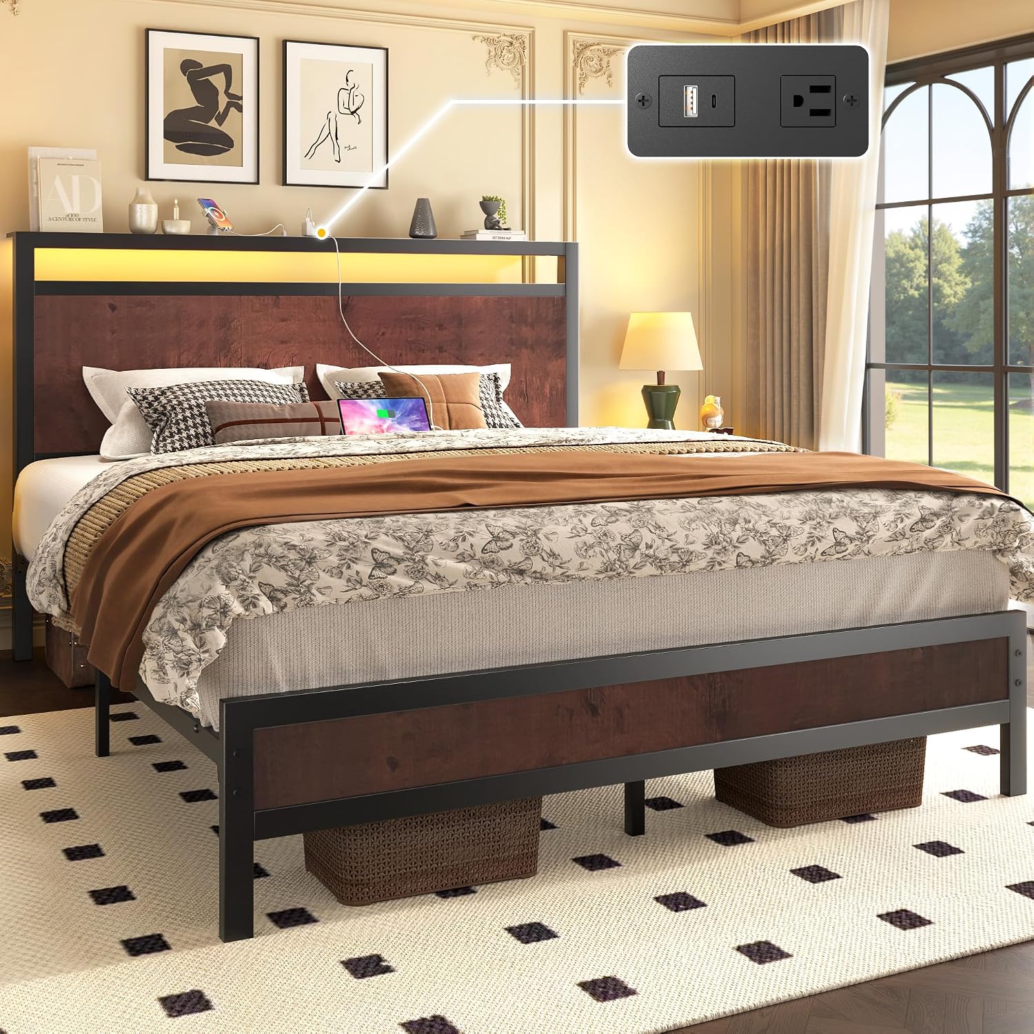 Detalle de Fluest Queen Bed Frame