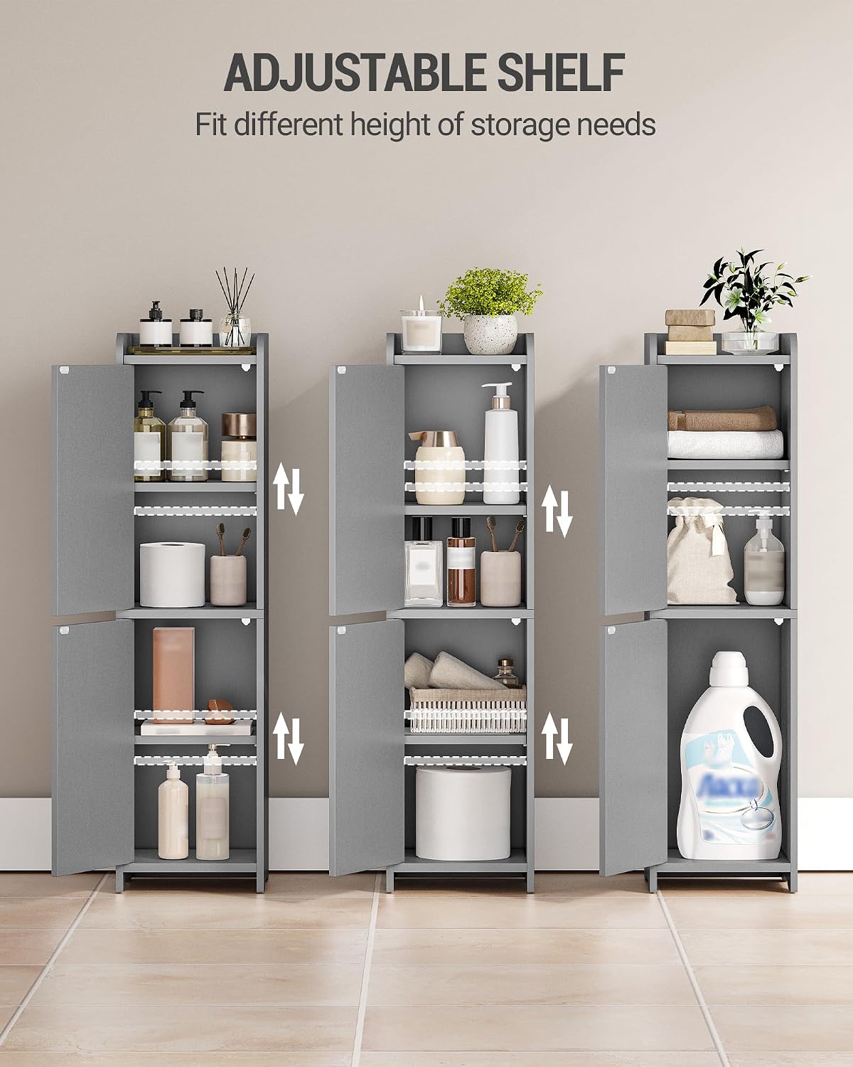 Detalle 1 de Hzuaneri Bathroom Corner Storage Cabinet with 2 Doors