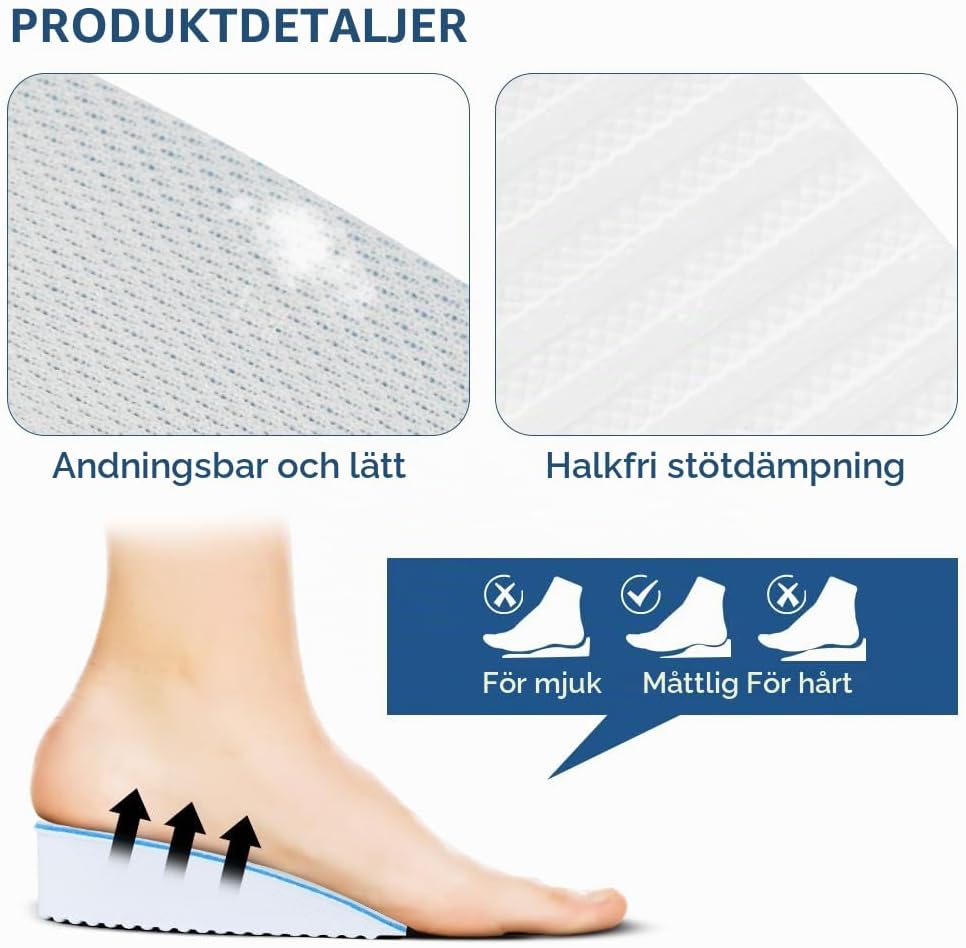 Thumbnail 3 de Aomig höjande hälinlägg i EVA, 1,5, 2,5 eller 3,5 cm, 2 par