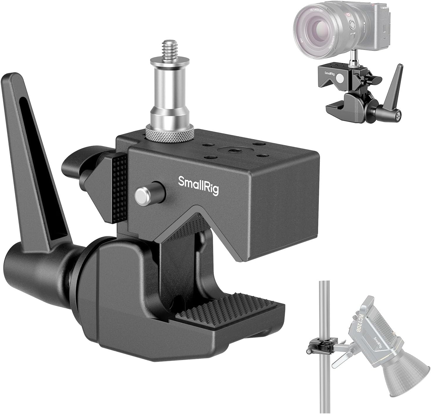 SMALLRIG Kit de super pince 4861 : charge max 15 kg, vis 1/4"-20/3/8"-16 sur goujon 5/8