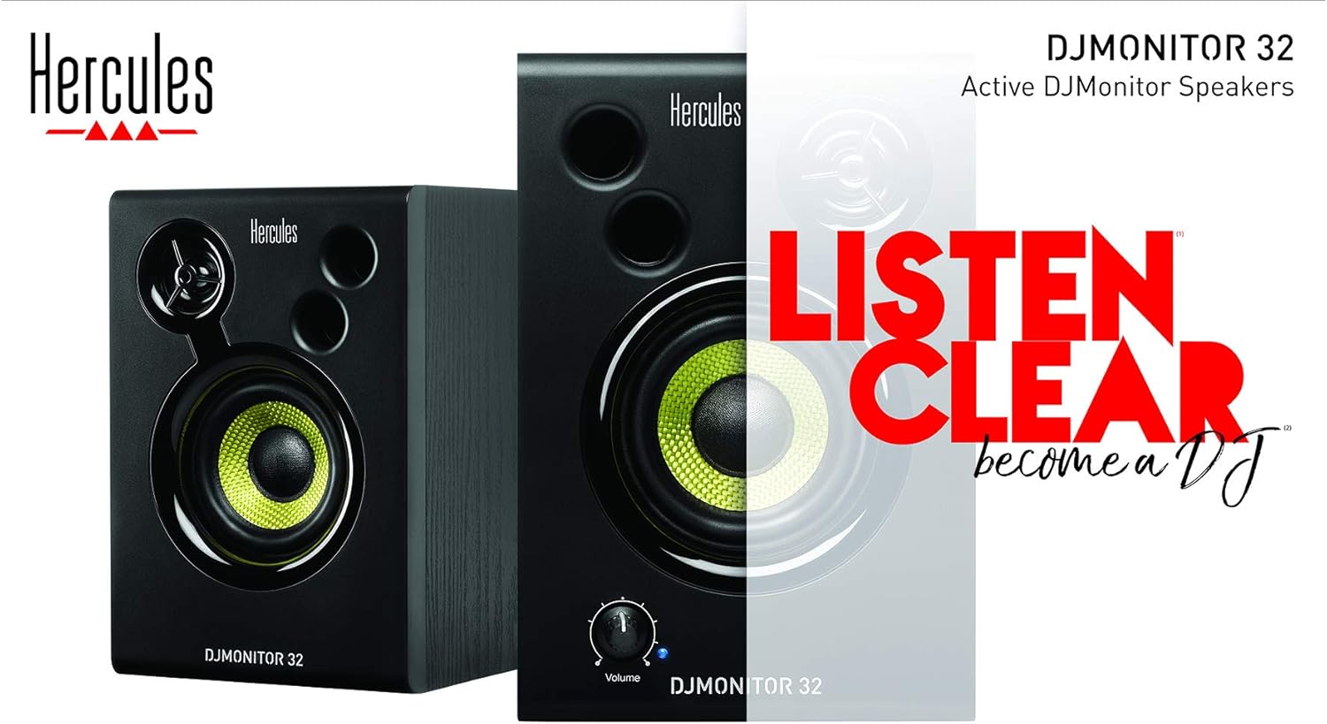 Detalle 2 de Hercules DJMonitor 32 EU Version: monitor DJ attivo 2 vie con Bluetooth e altoparlanti da 3,5”