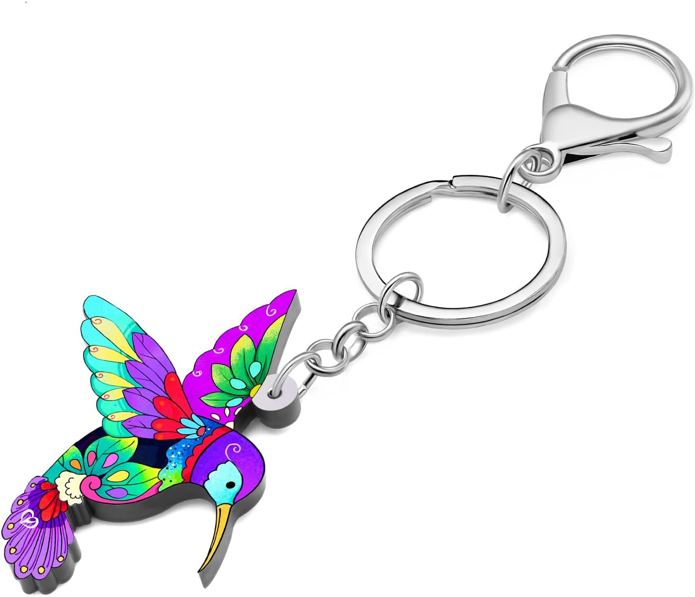 Detalle de BAMAY Porte-clés Colibri Volant en Acrylique – Bijou léger pour femme