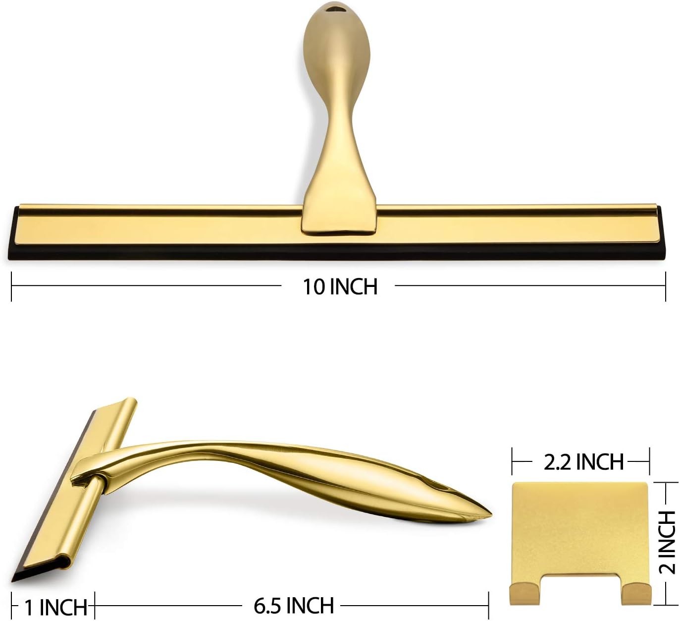 Detalle de HIWARE All-Purpose Shower Squeegee (10 Inches) for Shower Doors, Glass, Mirrors & More