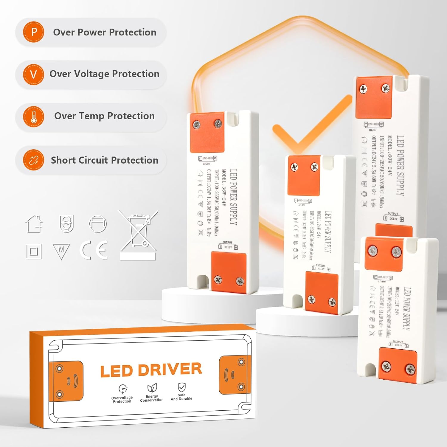 Detalle de SUCIKORIO Alimentatore LED 24V 12W 0,5A ultra sottile (driver AC 220V→DC 24V)
