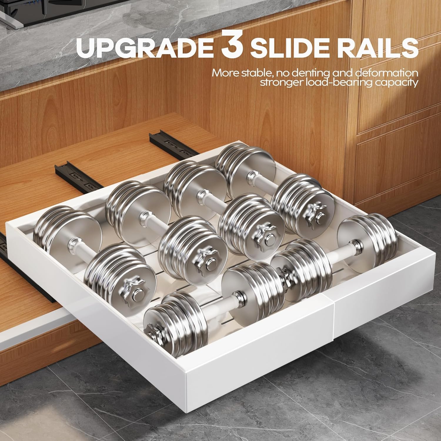 Thumbnail 4 de Seinloes 2Pack Pull Out Cabinet Organizer 21"