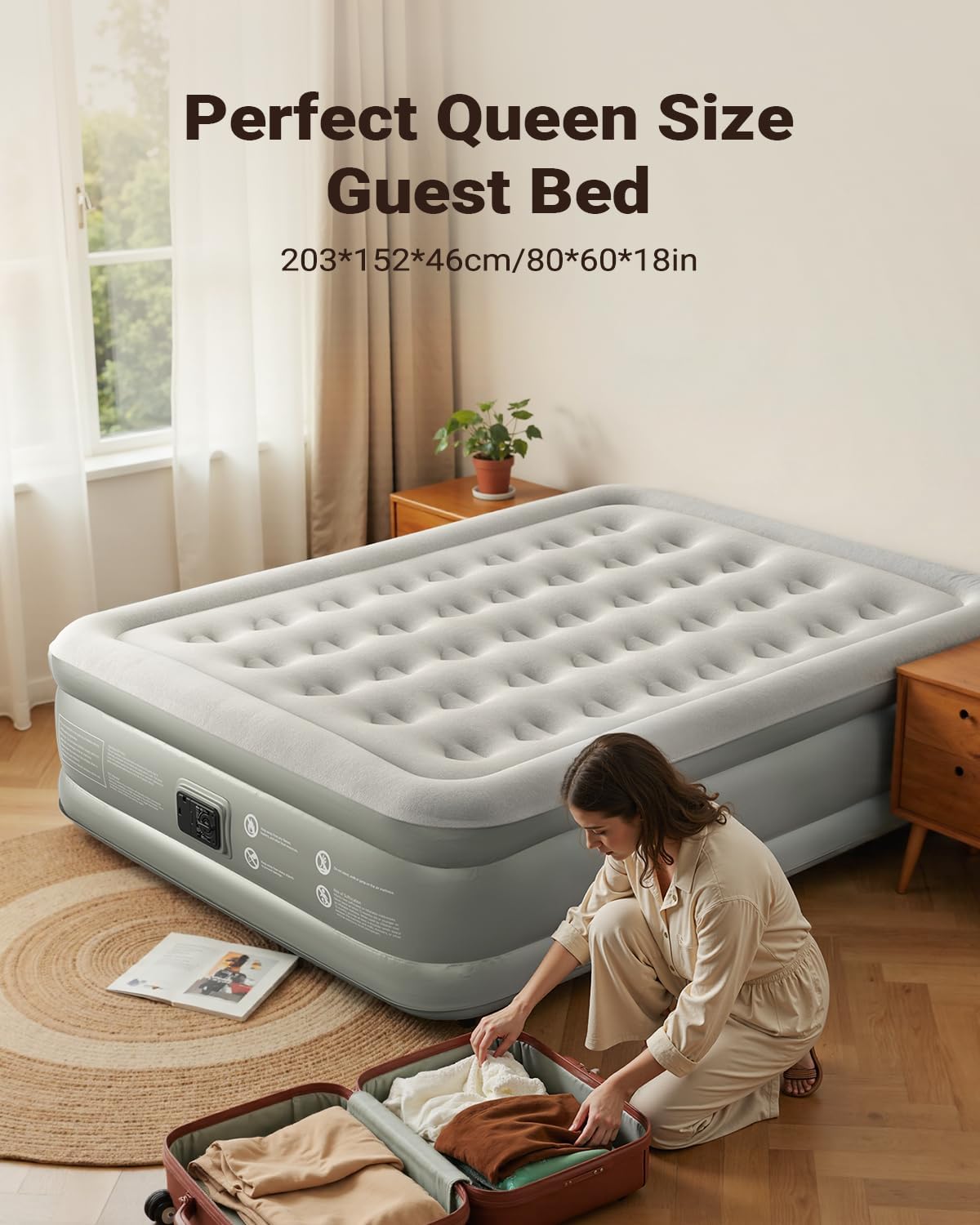 Thumbnail 2 de iDOO Air Mattress Queen 18 Raised