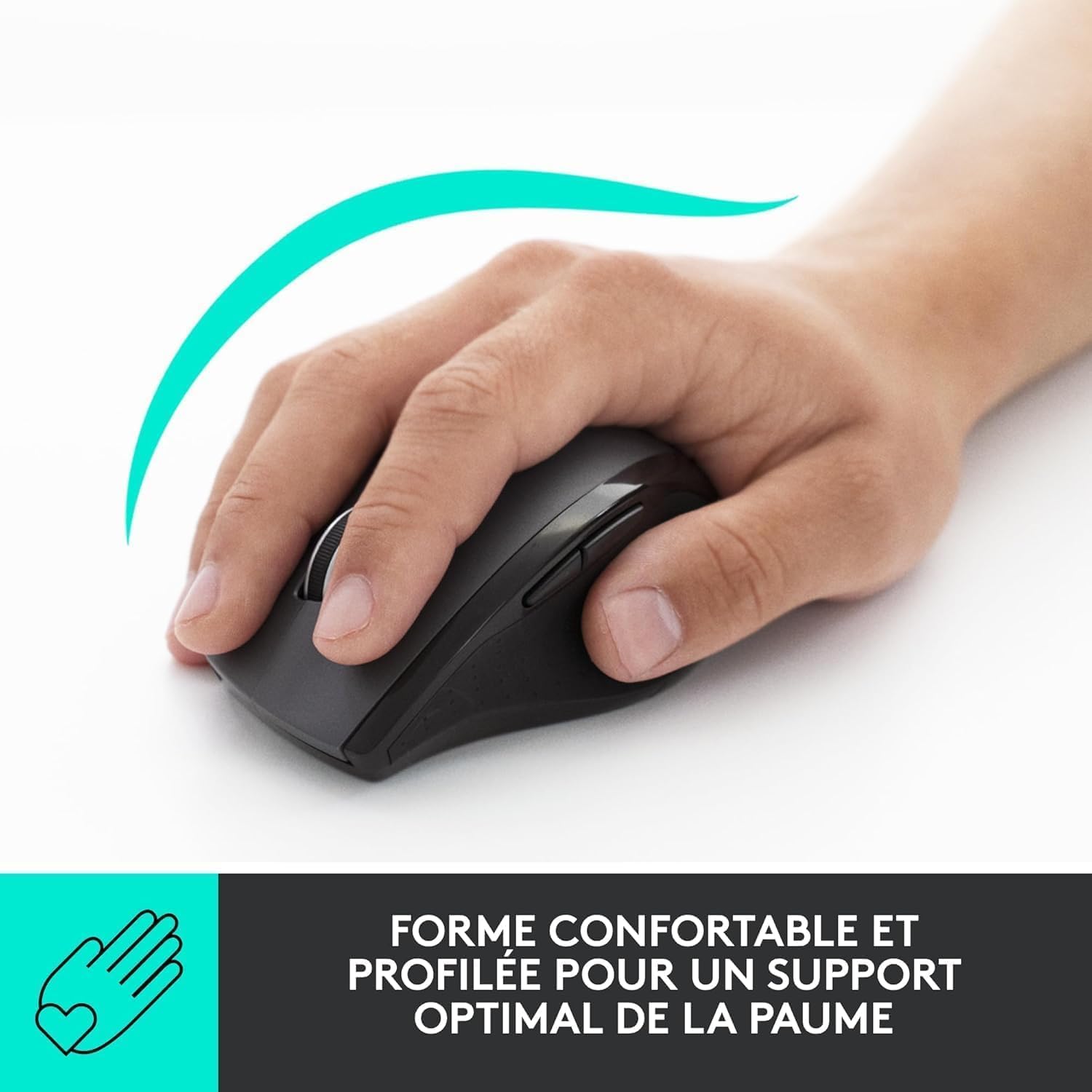 Detalle de Logitech M705 Marathon sans Fil: Souris ergonomique avec récepteur Unifying et défilement rapide