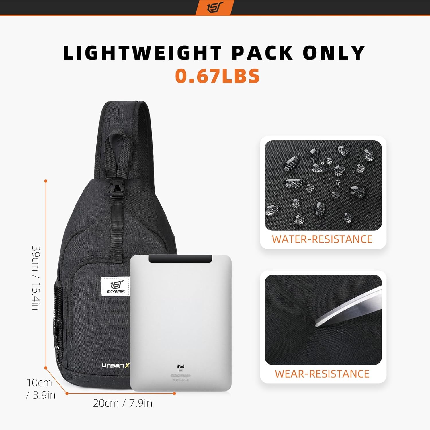 Detalle 1 de SKYSPER Sling Bag RFID 7L