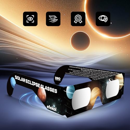 Thumbnail 8 de efekol Gafas Eclipse Solar Homologadas (6 Pack) – Seguridad certificada para observar el eclipse