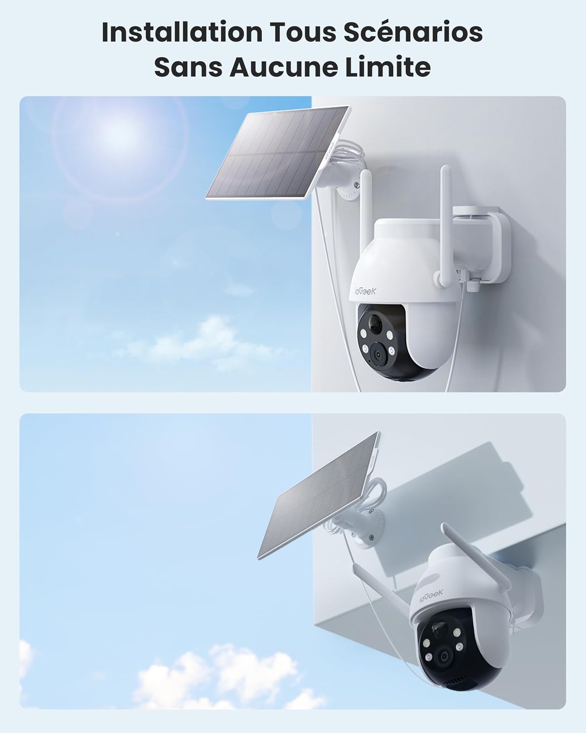 Detalle de ieGeek 2K Caméra surveillance extérieure