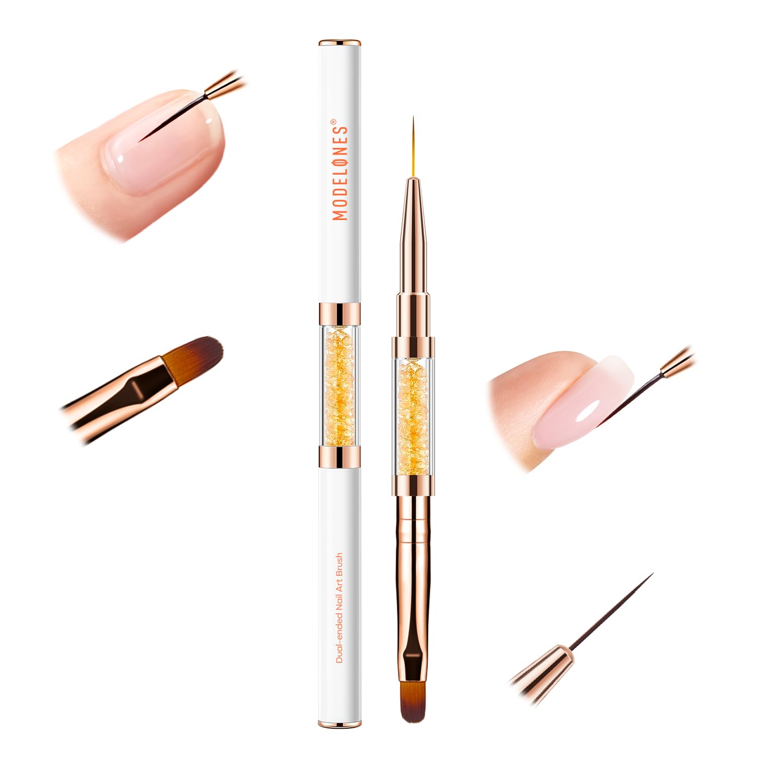 Detalle de Modelones Dual-Ended Nail Brush, Nylon