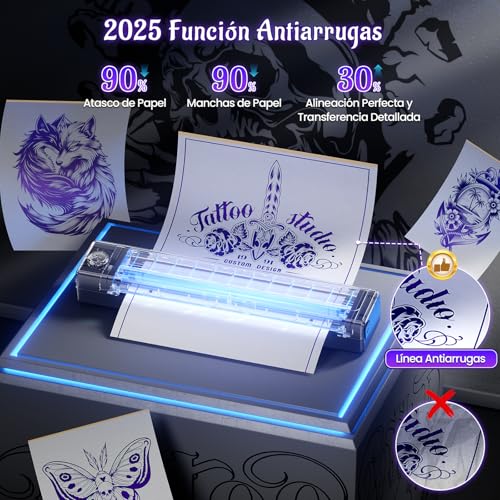 Detalle 2 de Yowell H1 Termocopiadora Tattoo 📱 Impresora Tatuajes