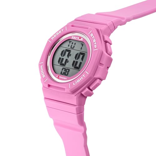 Detalle 1 de Sector No Limits Orologio Donna Digitale 40 mm, silicone rosa – Collezione EX-50