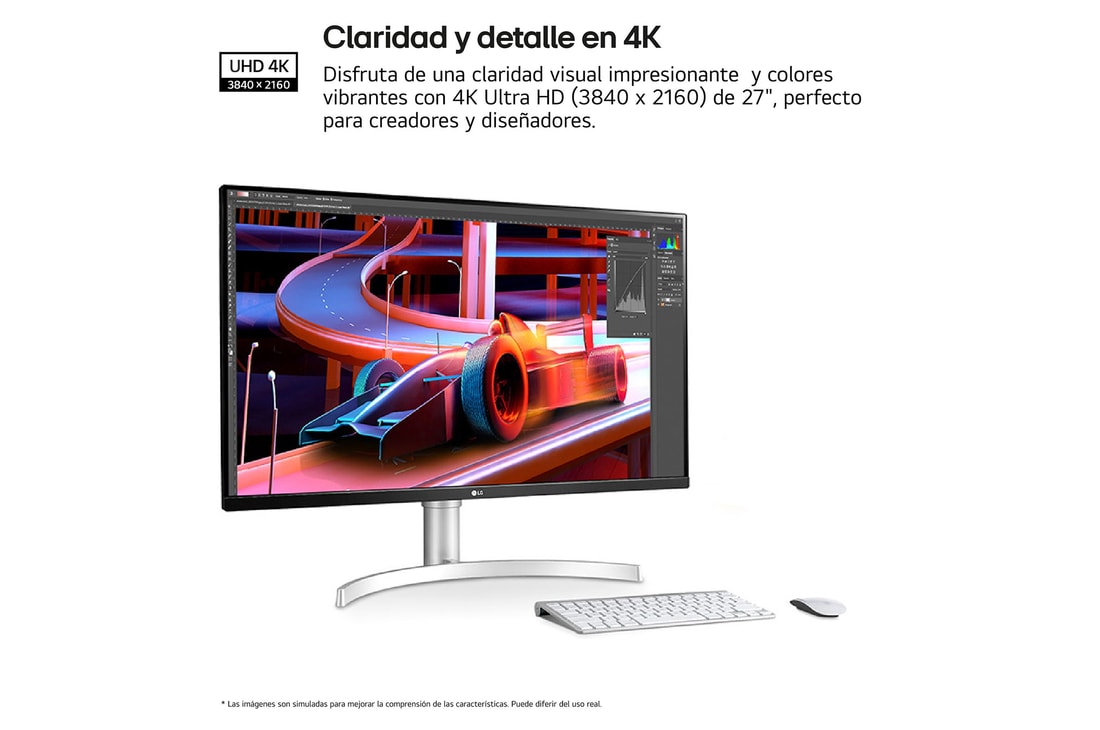 Detalle 1 de LG 27UP850K-W Outlet 27" UHD 4K Monitor IPS