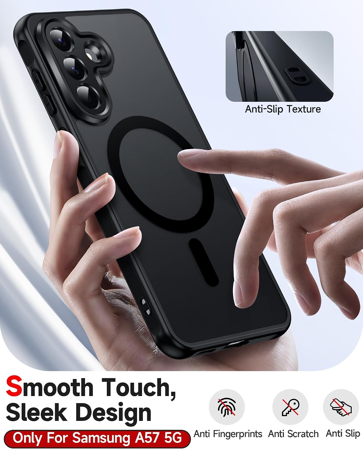 Thumbnail 2 de LeYi Magnetic for Samsung Galaxy A57-5G Case with 2 Screen Protectors and Full Camera Protection