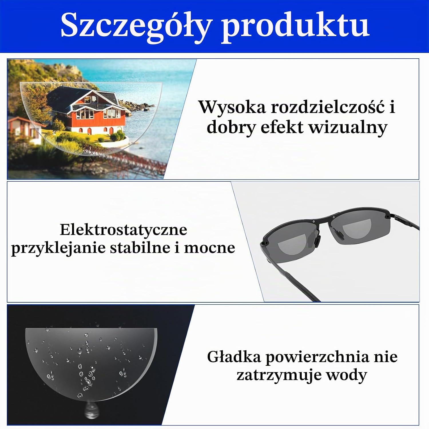 Detalle de Connextion samoprzylepne soczewki dwuogniskowe do czytania +1,5, przezroczyste i wielorazowe