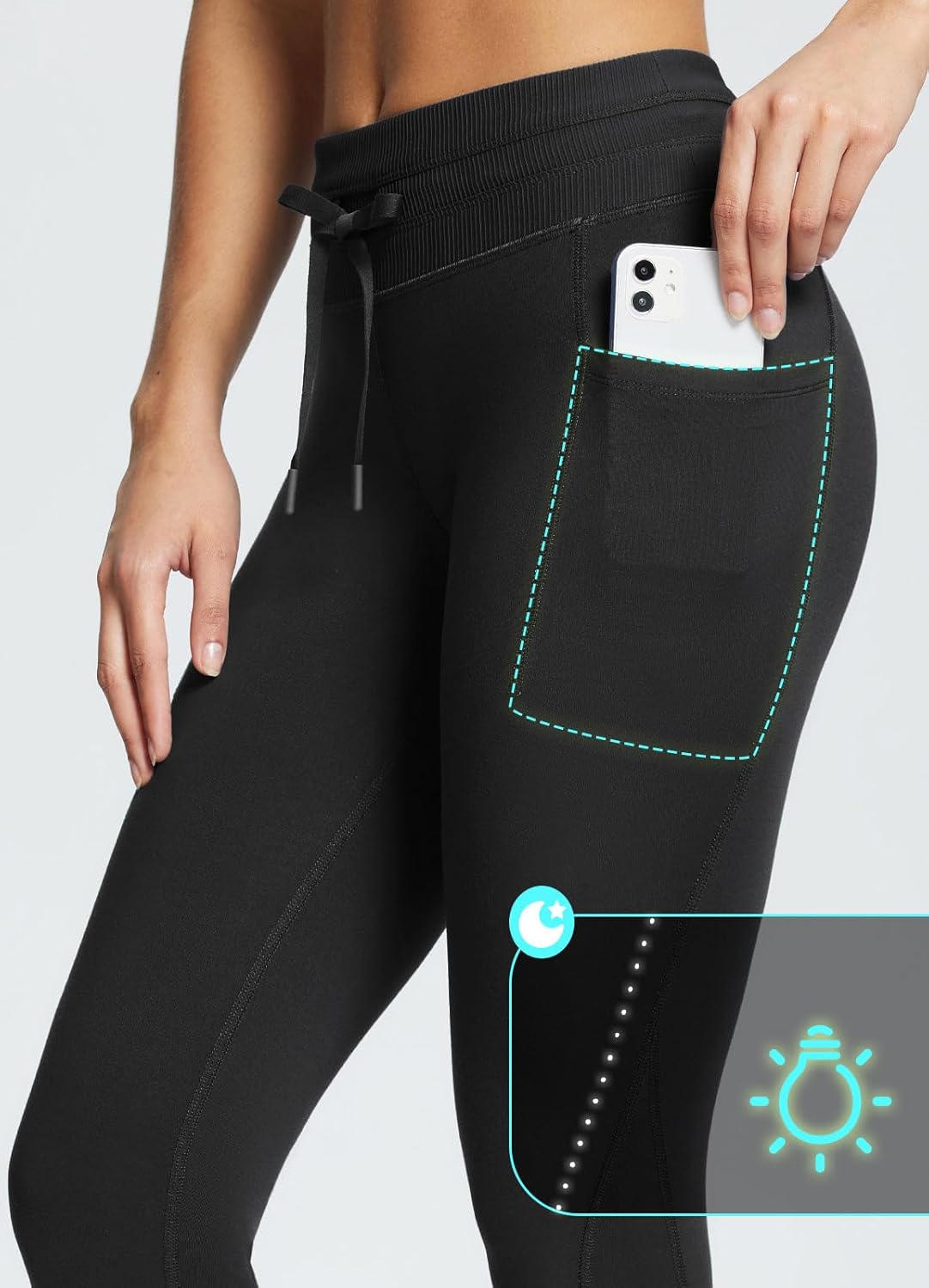 Thumbnail 5 de baleaf Women's Fleece Leggings High-Waisted, Water-Resistant