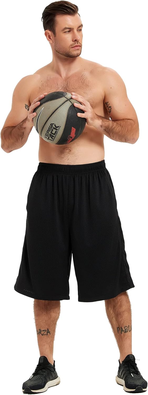 Thumbnail 5 de HQUEC Men's 12" Athletic Shorts: Lightweight, Loose-Fit Basketball Shorts with Pockets