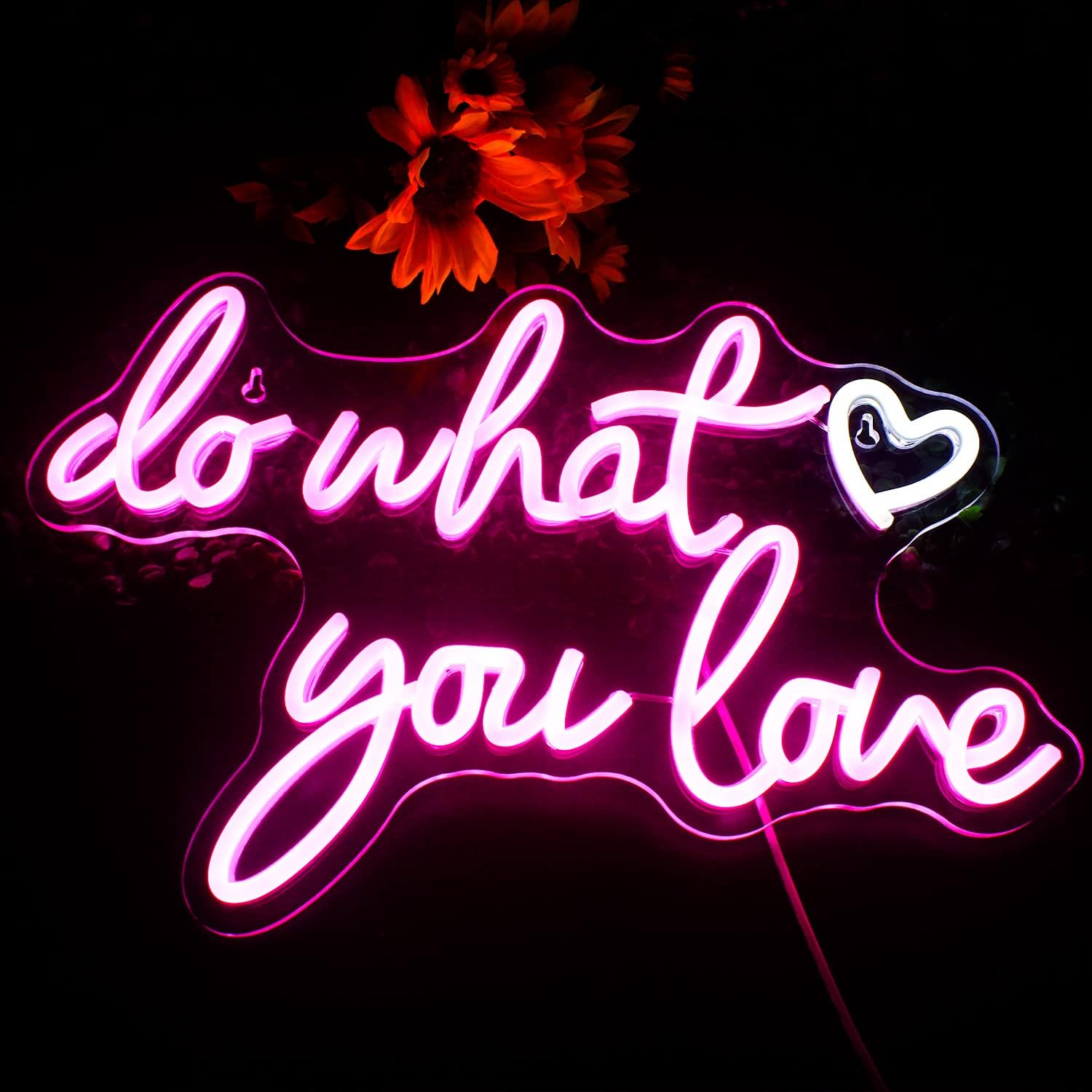 Thumbnail 3 de Do What You Love neon light sign (pink) — USB-powered LED letter sign for wall decor