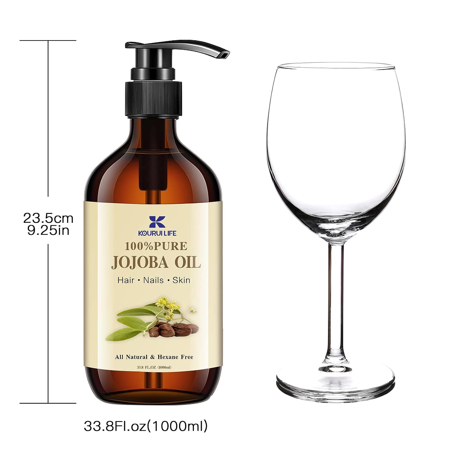 Detalle 2 de Jojobaöl Bio 1L natürliches Hautpflege-Öl