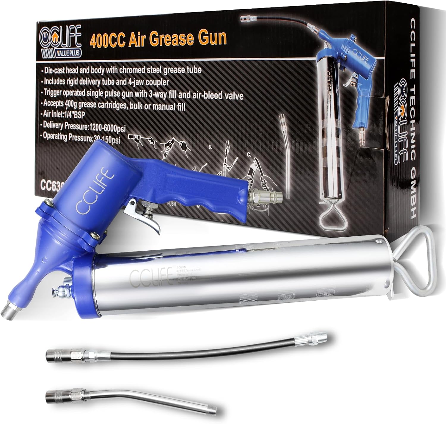 CCLIFE 6000PSI Ingrassatore 400 CC 🛠