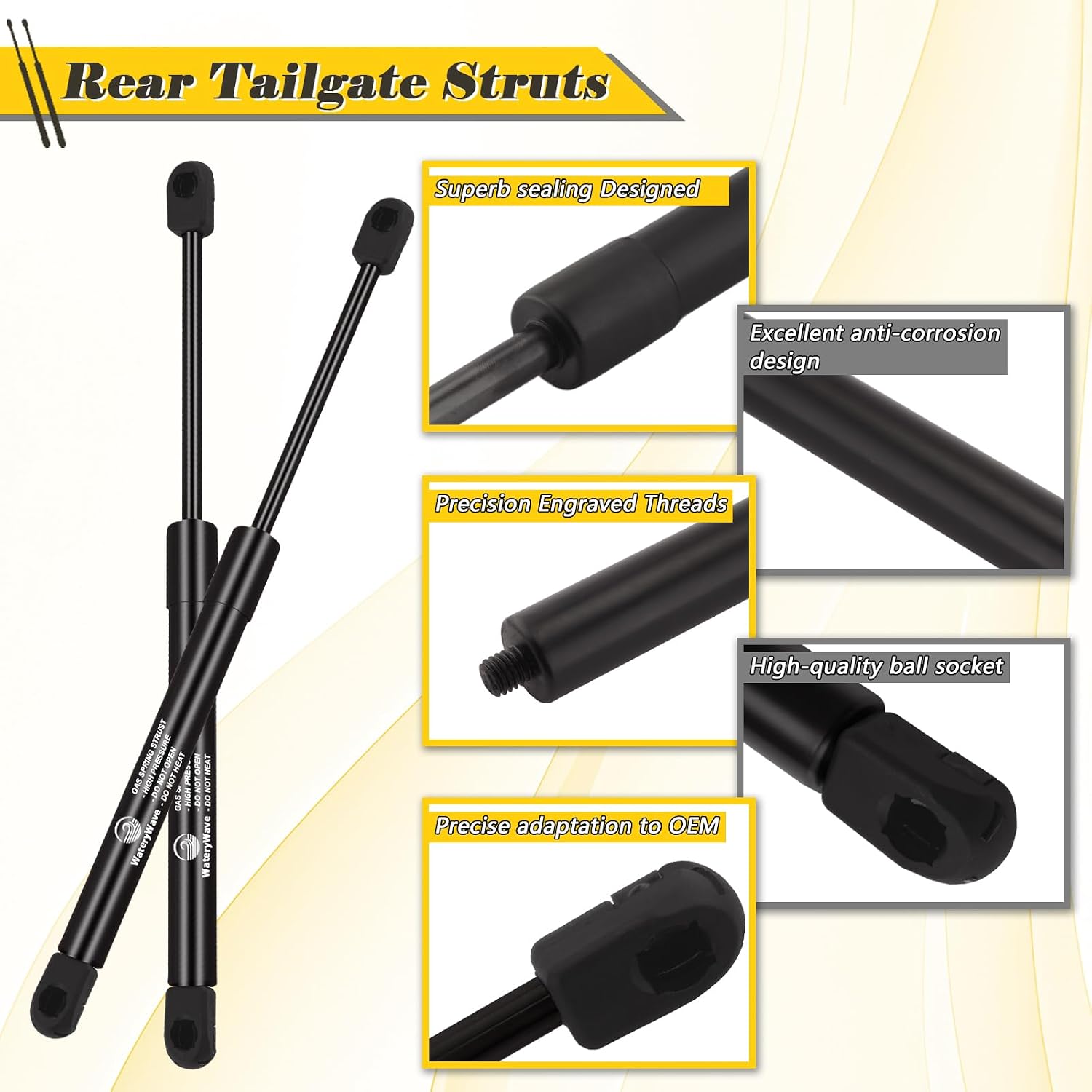 Detalle de WateryWave 2X Rear Tailgate Struts for Mercedes-Benz SL R230 (2001–2012)