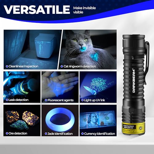 Thumbnail 2 de DARKBEAM UV Torch 365nm Blacklight LED – compact, rechargeable 10W UV flashlight