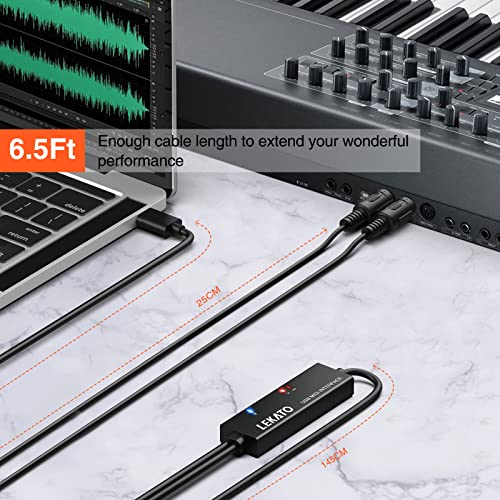 Thumbnail 4 de LEKATO Type-C MIDI Kabel: 1 In 1 Out MIDI-Interface mit USB-C Adapter, 2 m