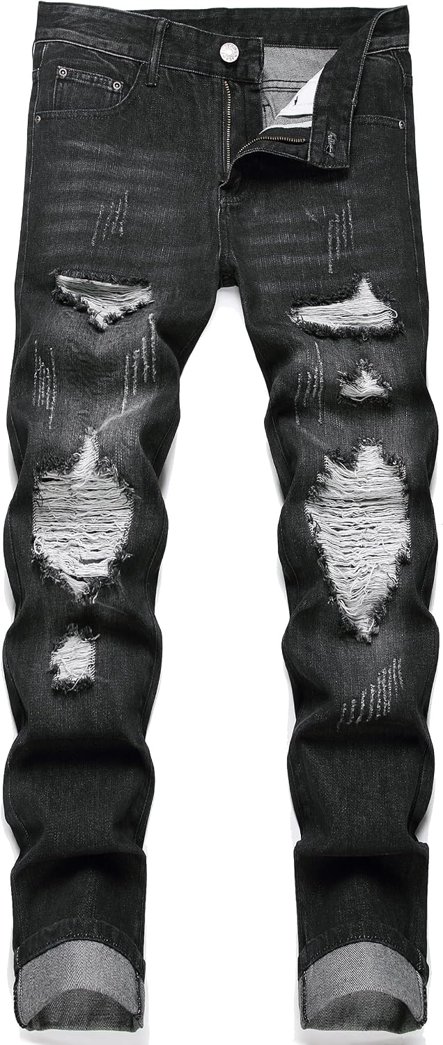 Thumbnail 3 de RXXKKK Men's Regular Slim Fit Jeans