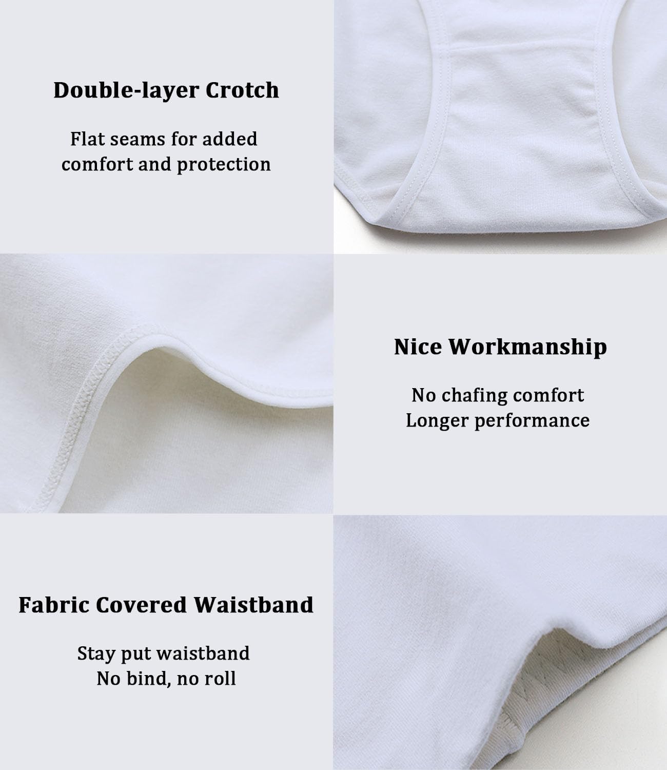 Thumbnail 6 de wirarpa Damen-Unterhosen Baumwolle – Hoch-Taillenslips, 4er Pack