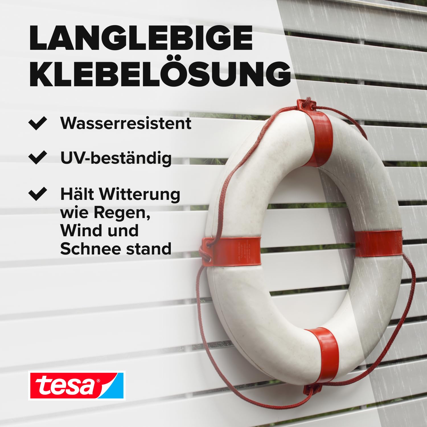 Thumbnail 5 de tesa Powerbond Outdoor – Doppelseitiges Montageband für den Außenbereich, 5 m x 19 mm