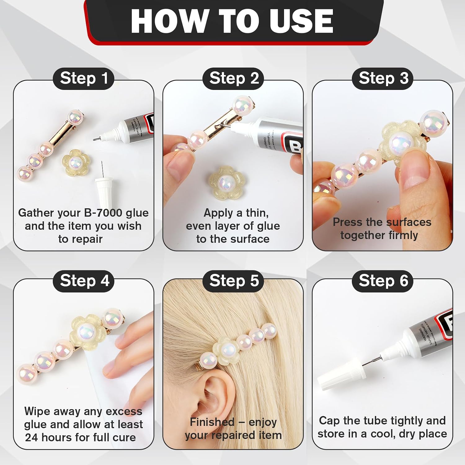 Thumbnail 4 de B7000 Craft Glue 15ml 12-Pack – Premium Clear Adhesive for Rhinestones, Nail Art, Jewelry & DIY