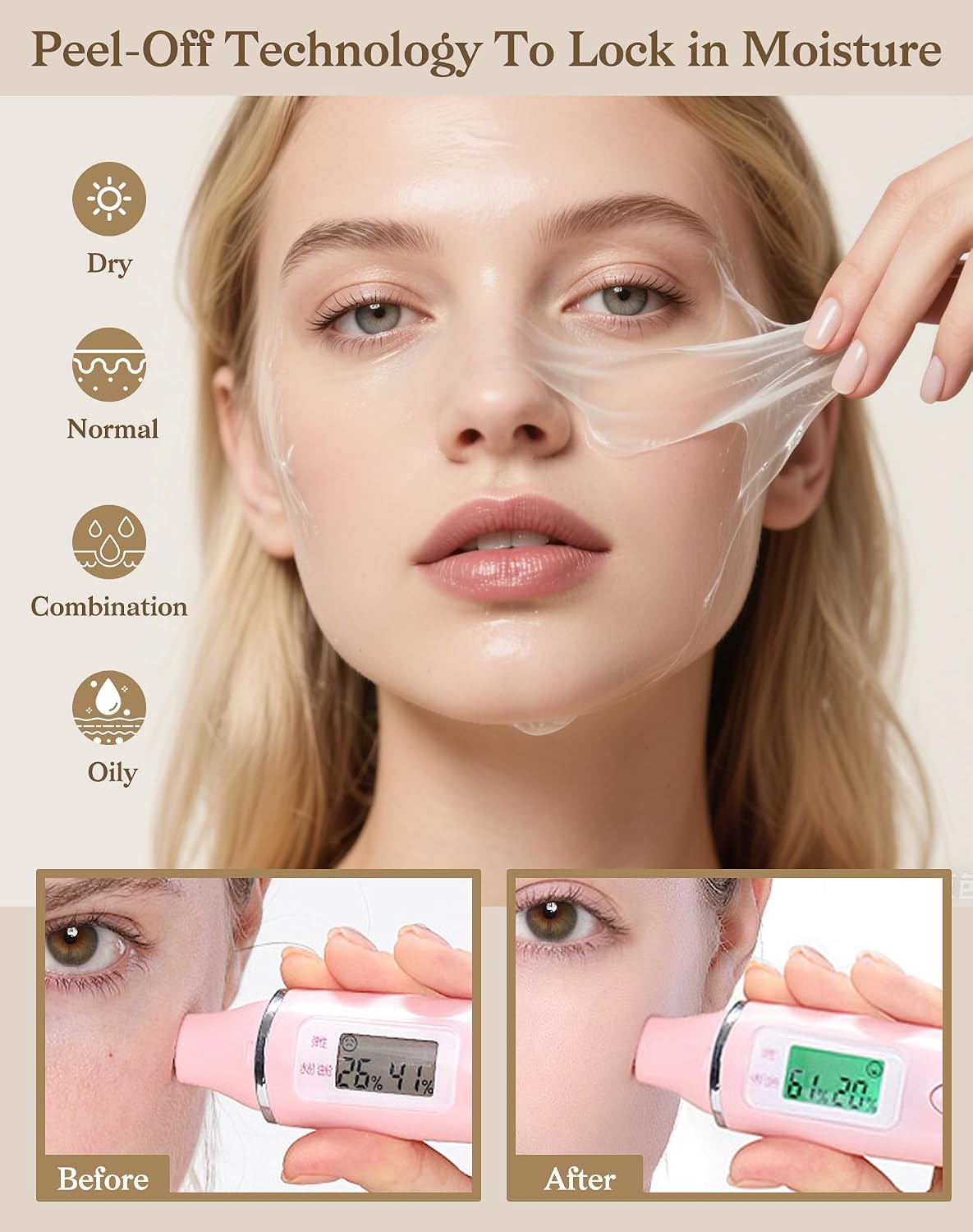 Detalle de dewyhour Collagen Rice Overnight Face Mask, 75 ml Peel-Off Formula