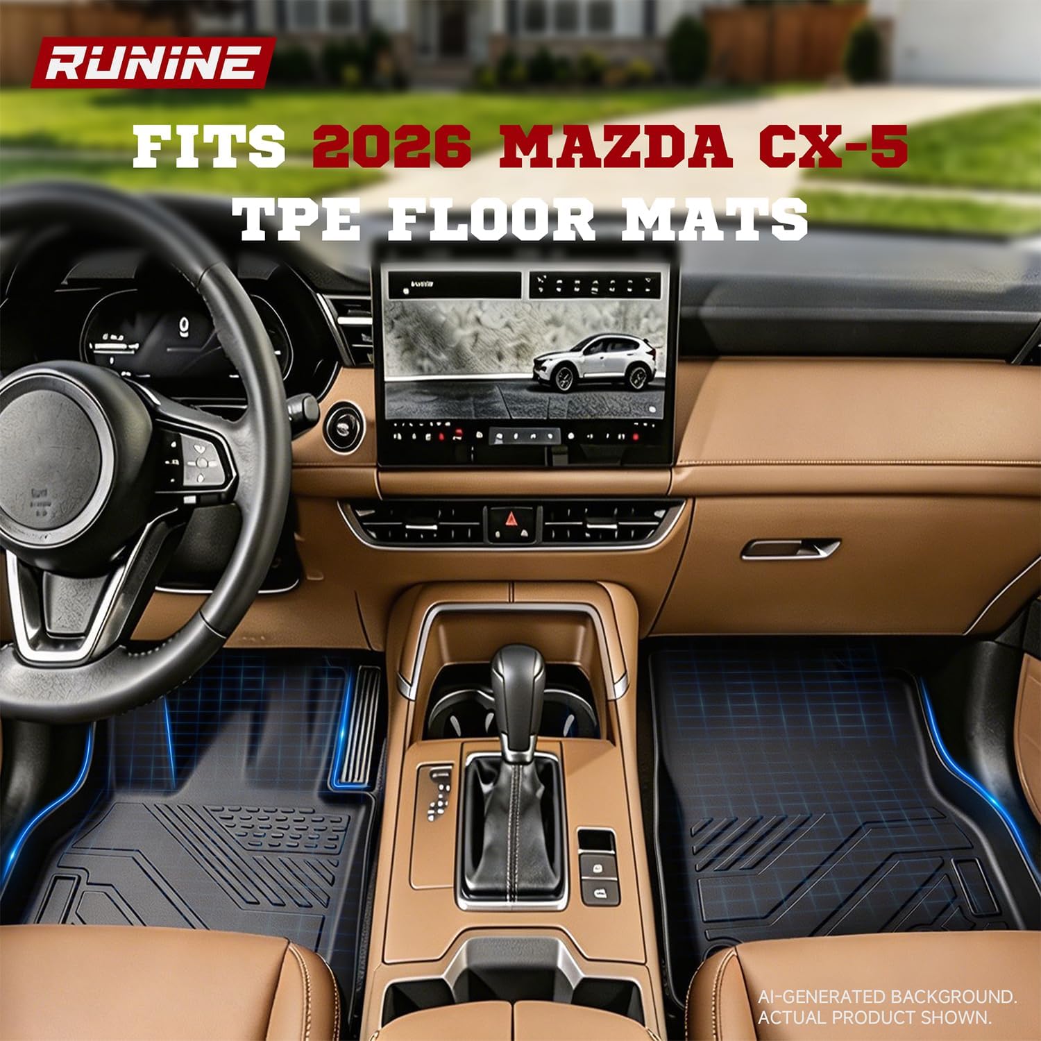 Thumbnail 2 de All Weather Floor Mats for 2026 Mazda CX-5: Full Set Protection (2.5 S trims)